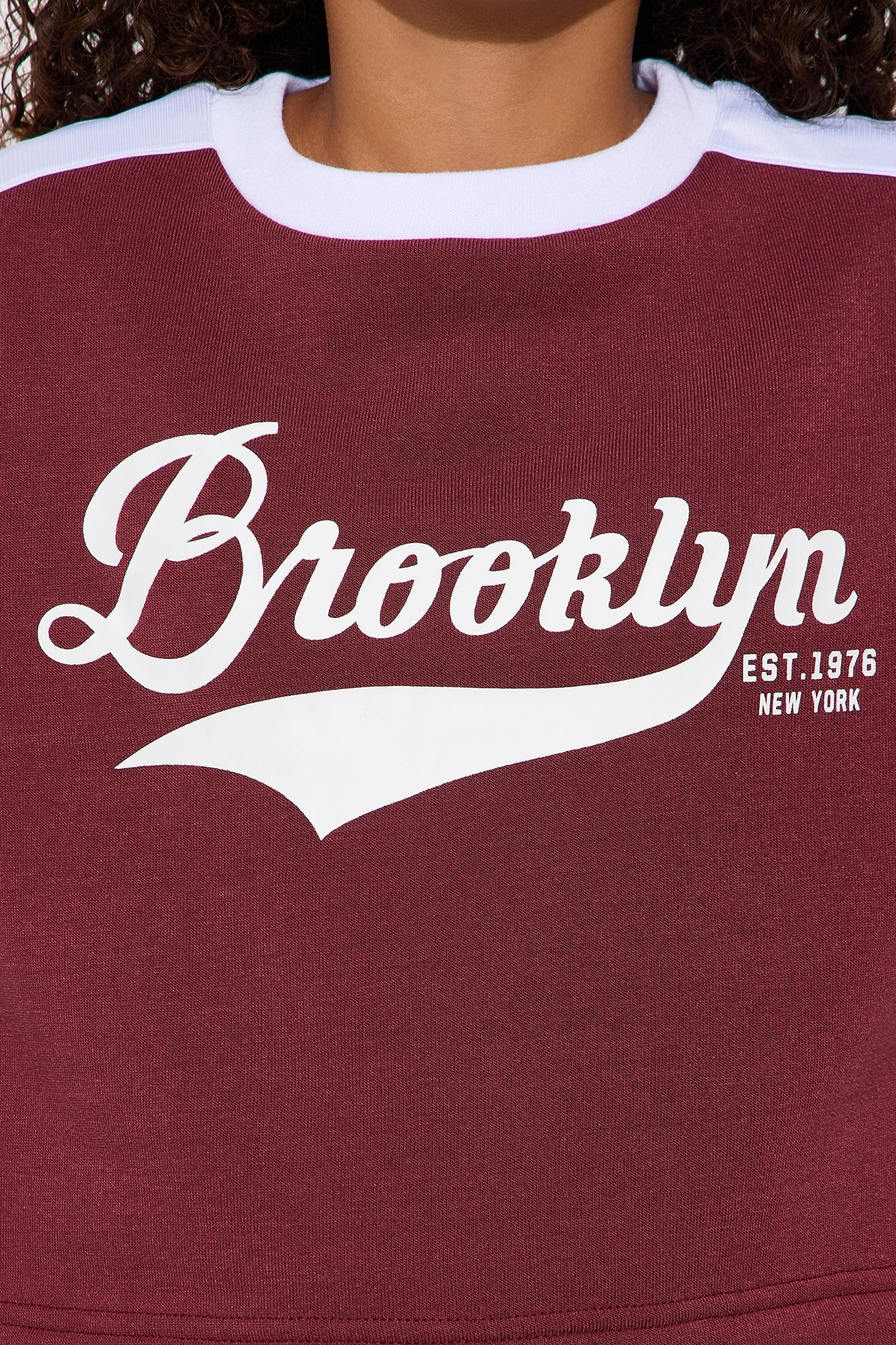 Mini Brooklyn Life Fleece Jogger Set - Burgundy