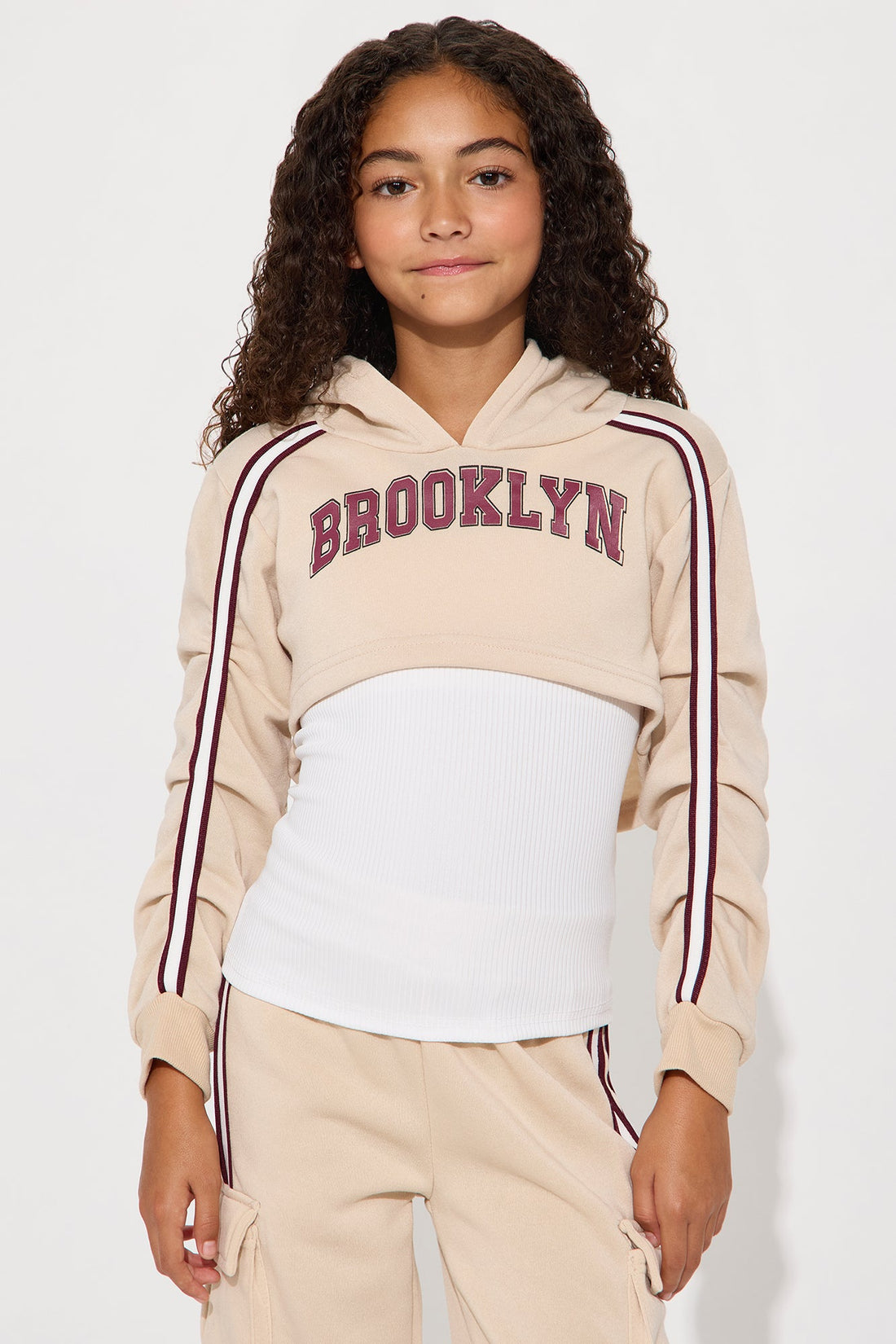Mini Brooklyn Girl Pant Set - Khaki