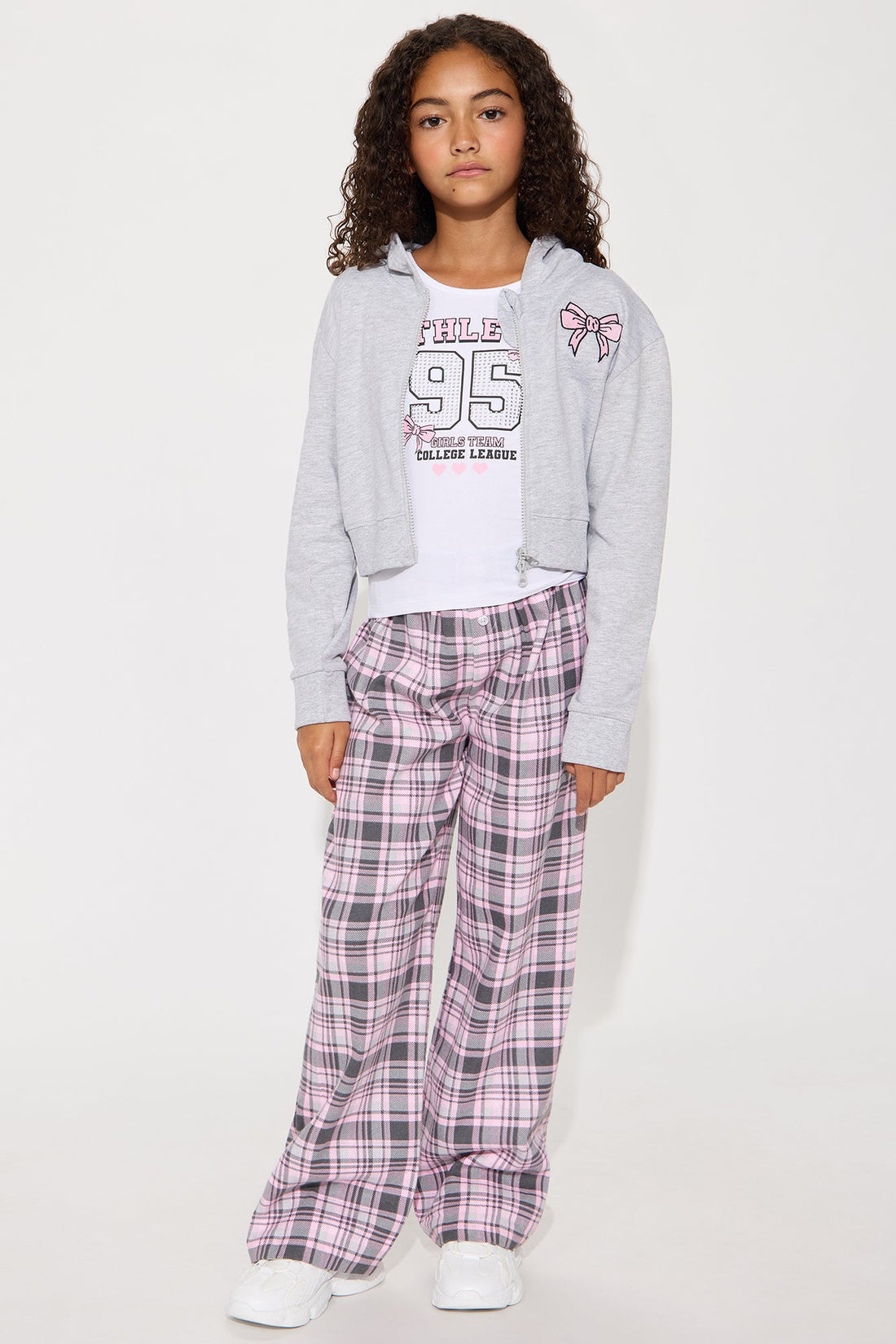 Mini Just Watch Me 3pc Pant Set - Heather/Combo