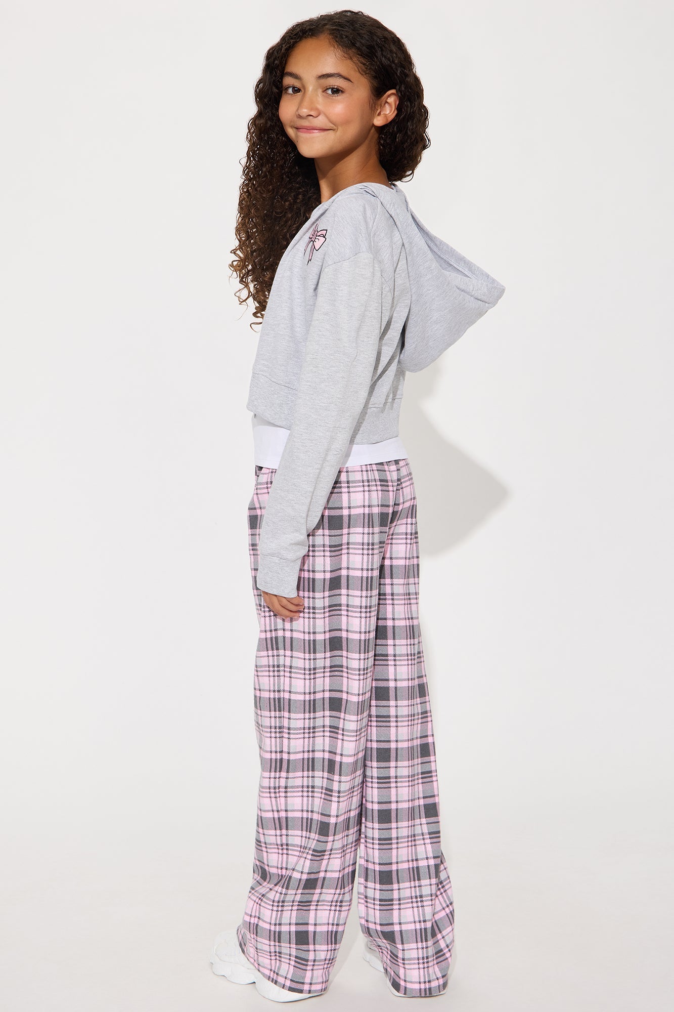 Mini Just Watch Me 3pc Pant Set - Heather/Combo