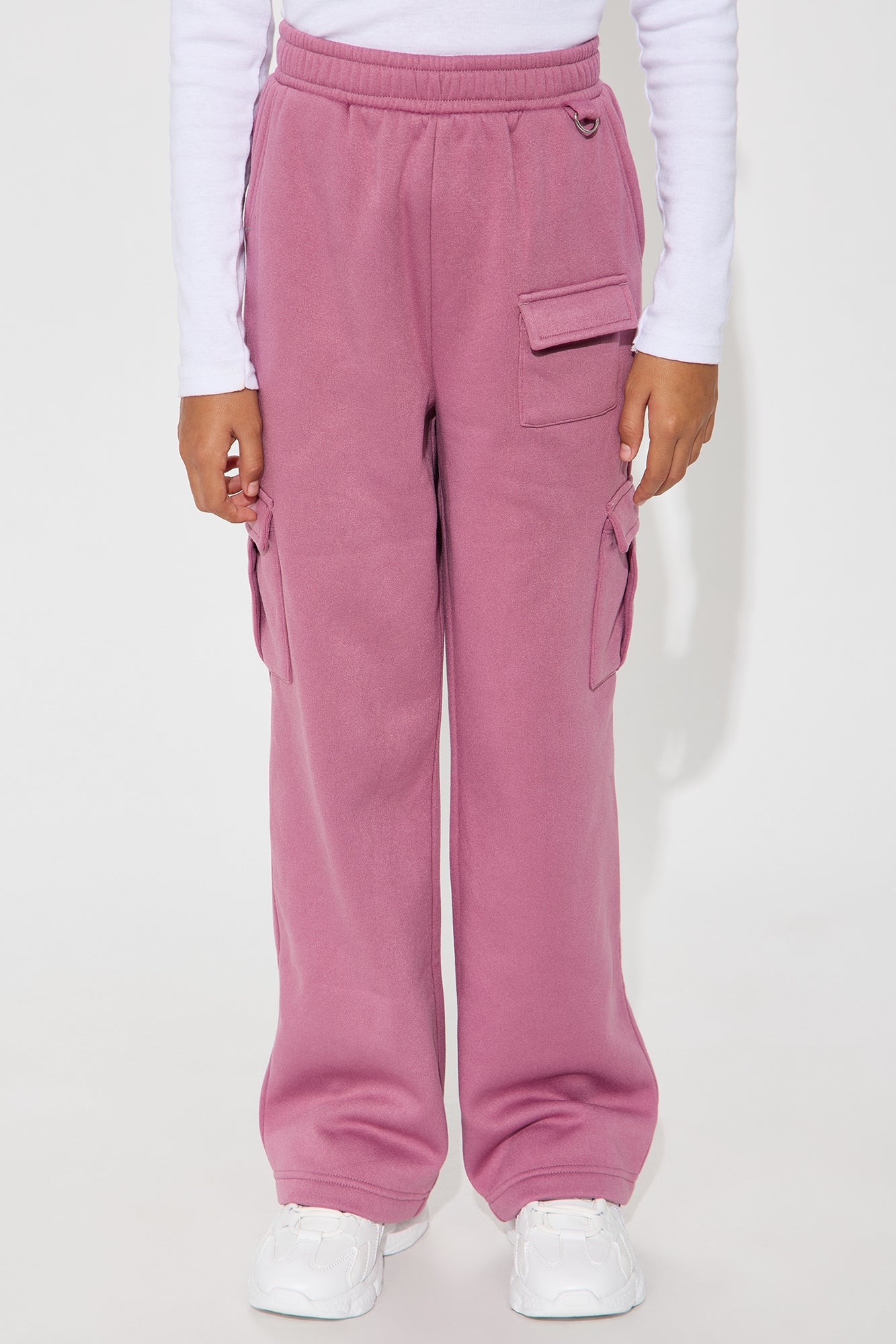 Mini Too Cute Wide Leg Pants With Charm - Mauve