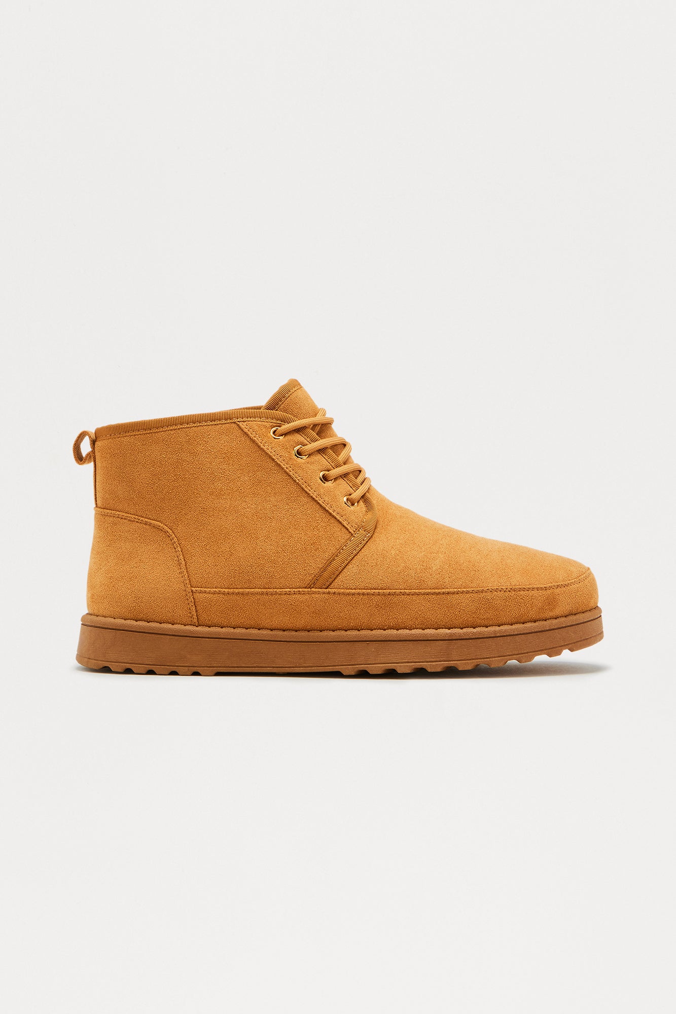Brooklyn Step Faux Suede Boot - Tan