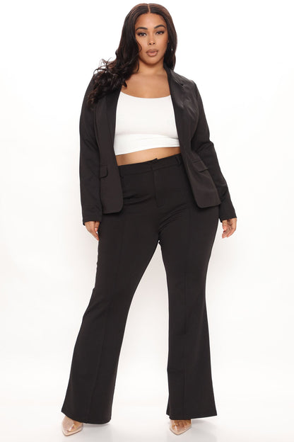 Business Per Usual Blazer Pant Set - Black