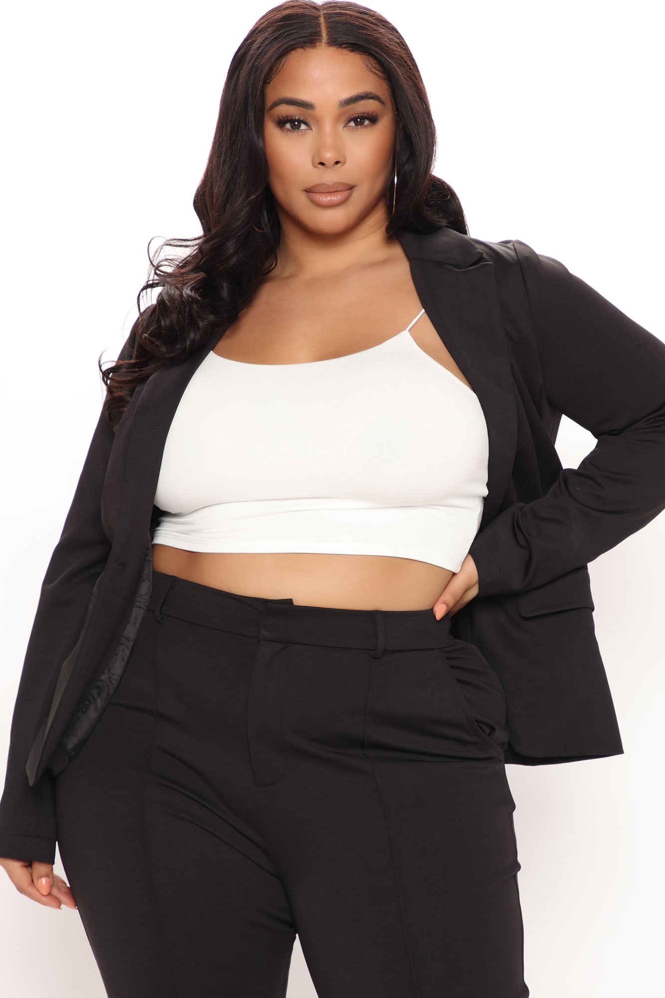 Business Per Usual Blazer Pant Set - Black