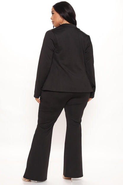 Business Per Usual Blazer Pant Set - Black