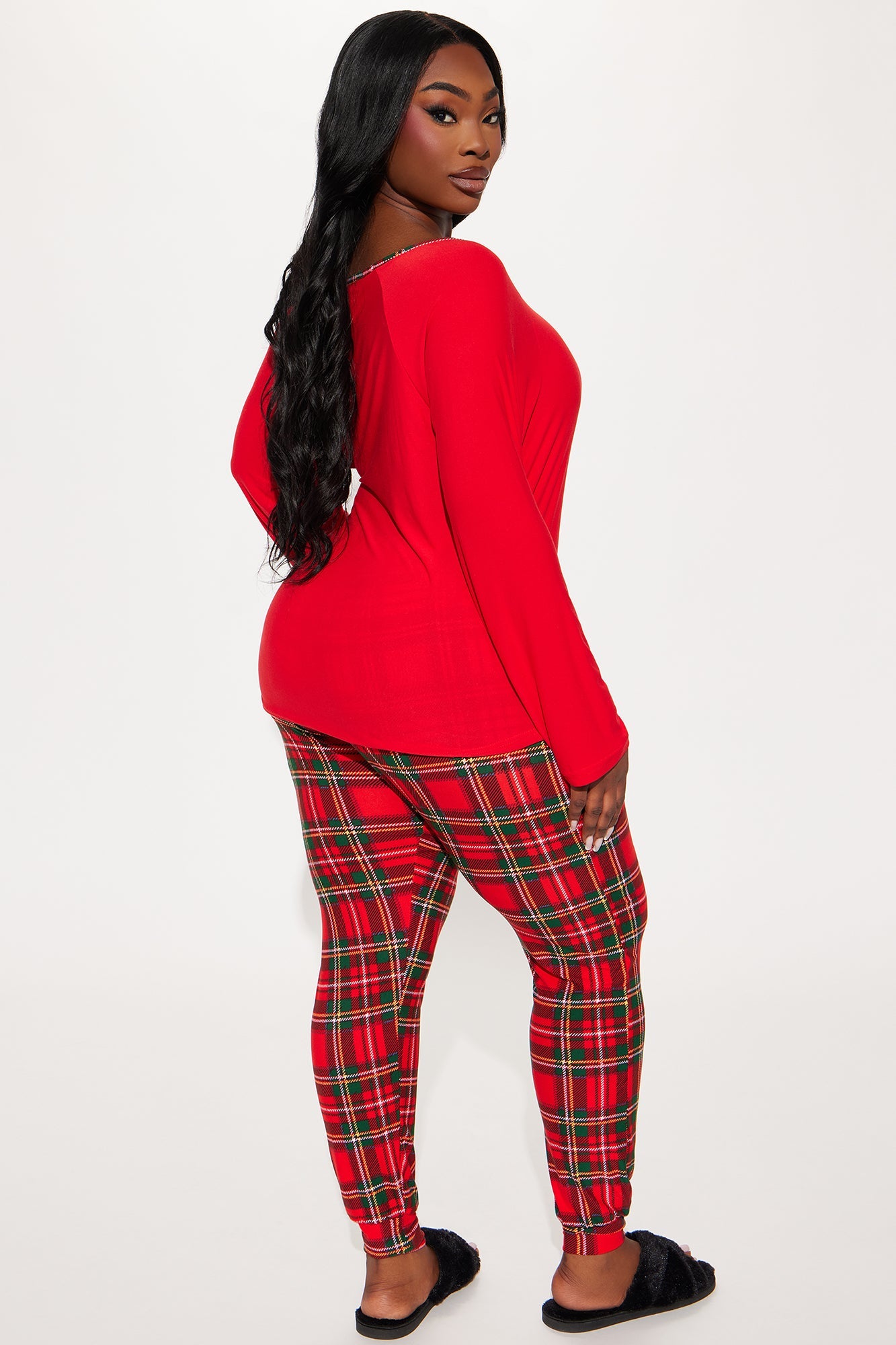 I Like His Bulbs PJ Pant Set - Red/combo