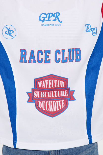 Mini Hot Shot Race Club Jersey Tee - White/combo