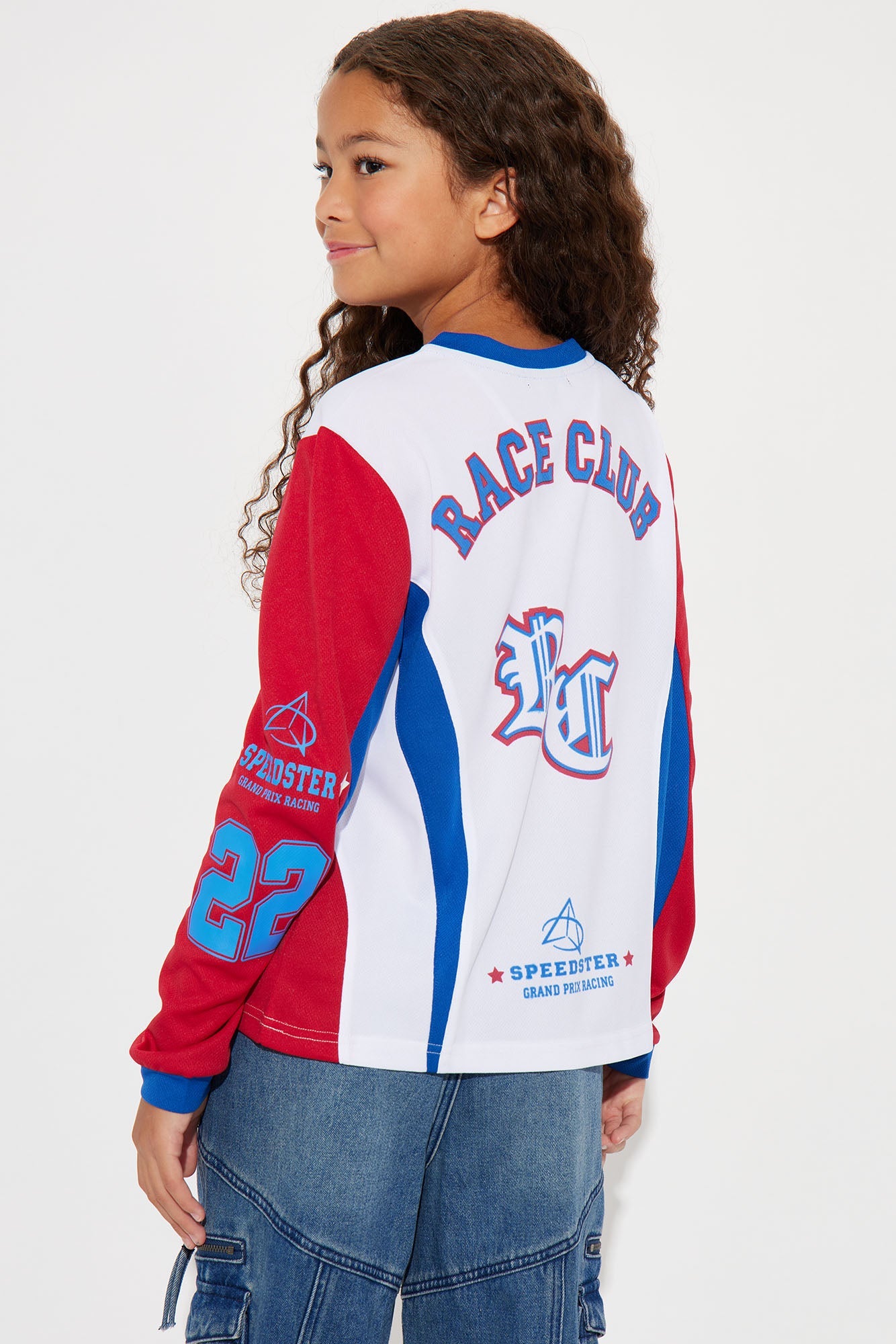 Mini Hot Shot Race Club Jersey Tee - White/combo