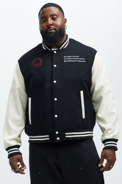 Dark Harvest Varsity Jacket - Black