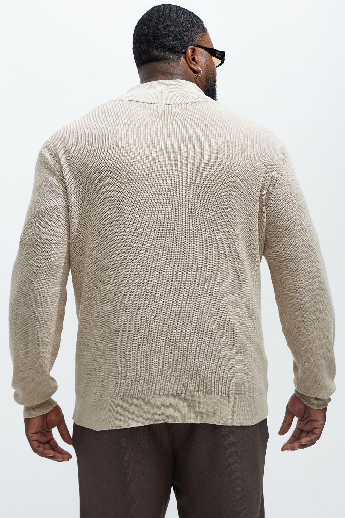 Shawn Quarter Zip Sweater - Tan