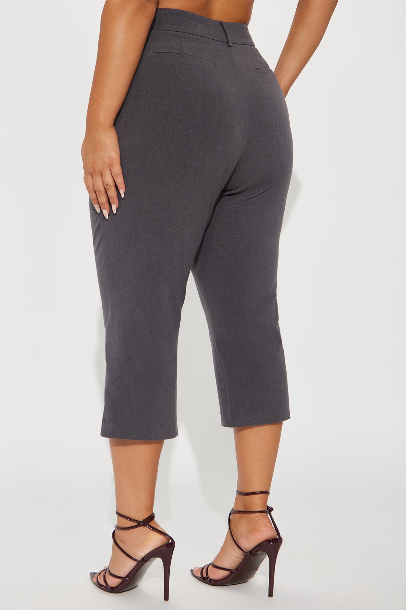 Tasha Dressy High Rise Capri - Charcoal