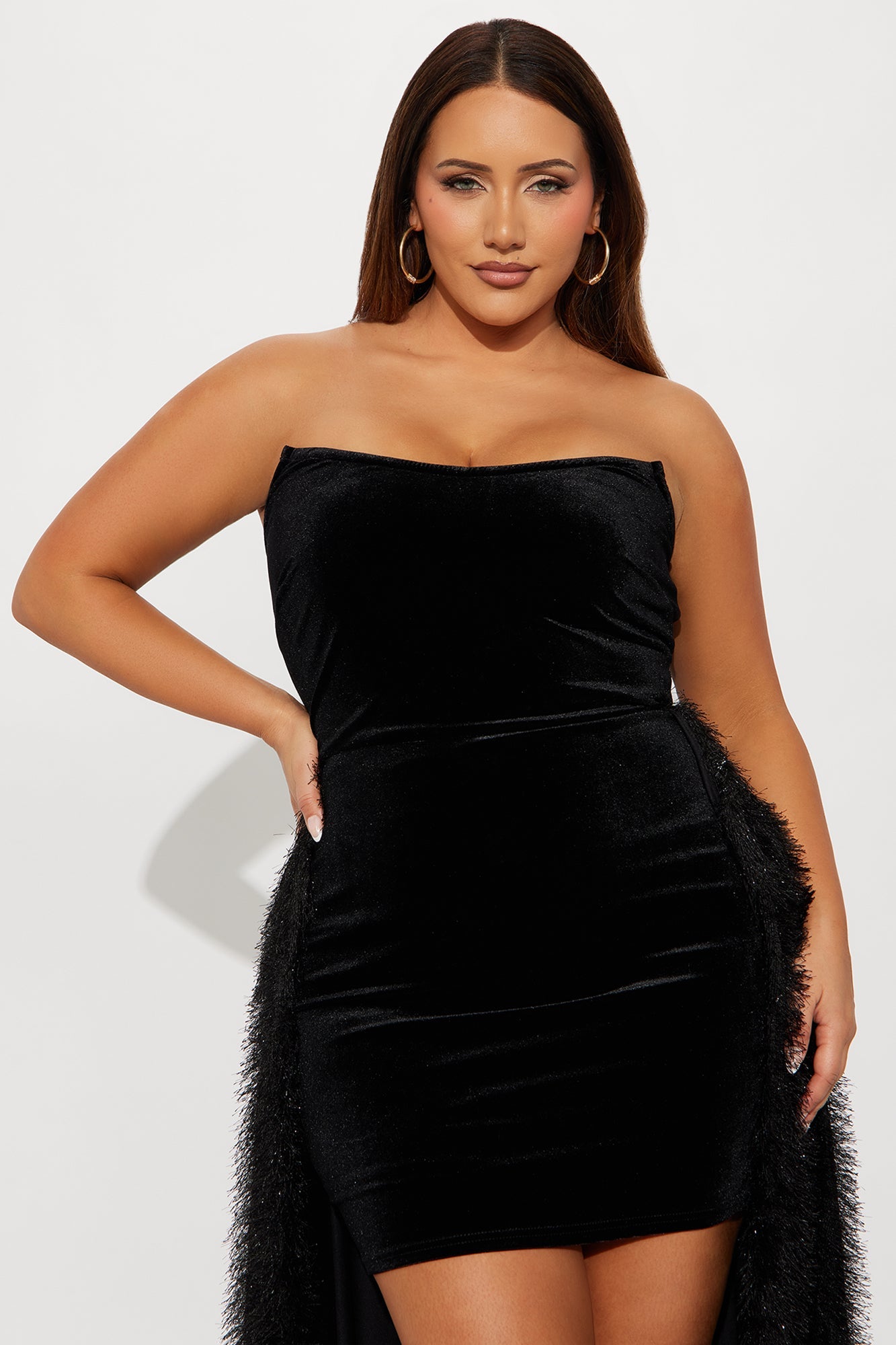 Slow Show Velvet Maxi Gown - Black