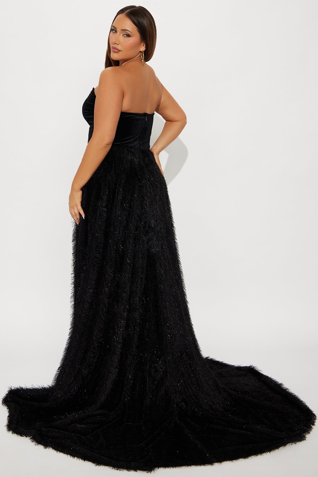 Slow Show Velvet Maxi Gown - Black