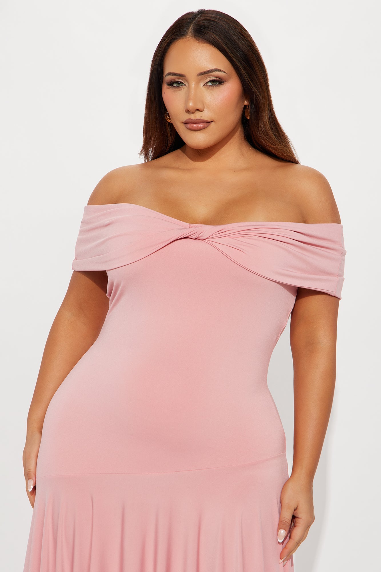 Brielle Asymmetrical Midi Dress - Mauve