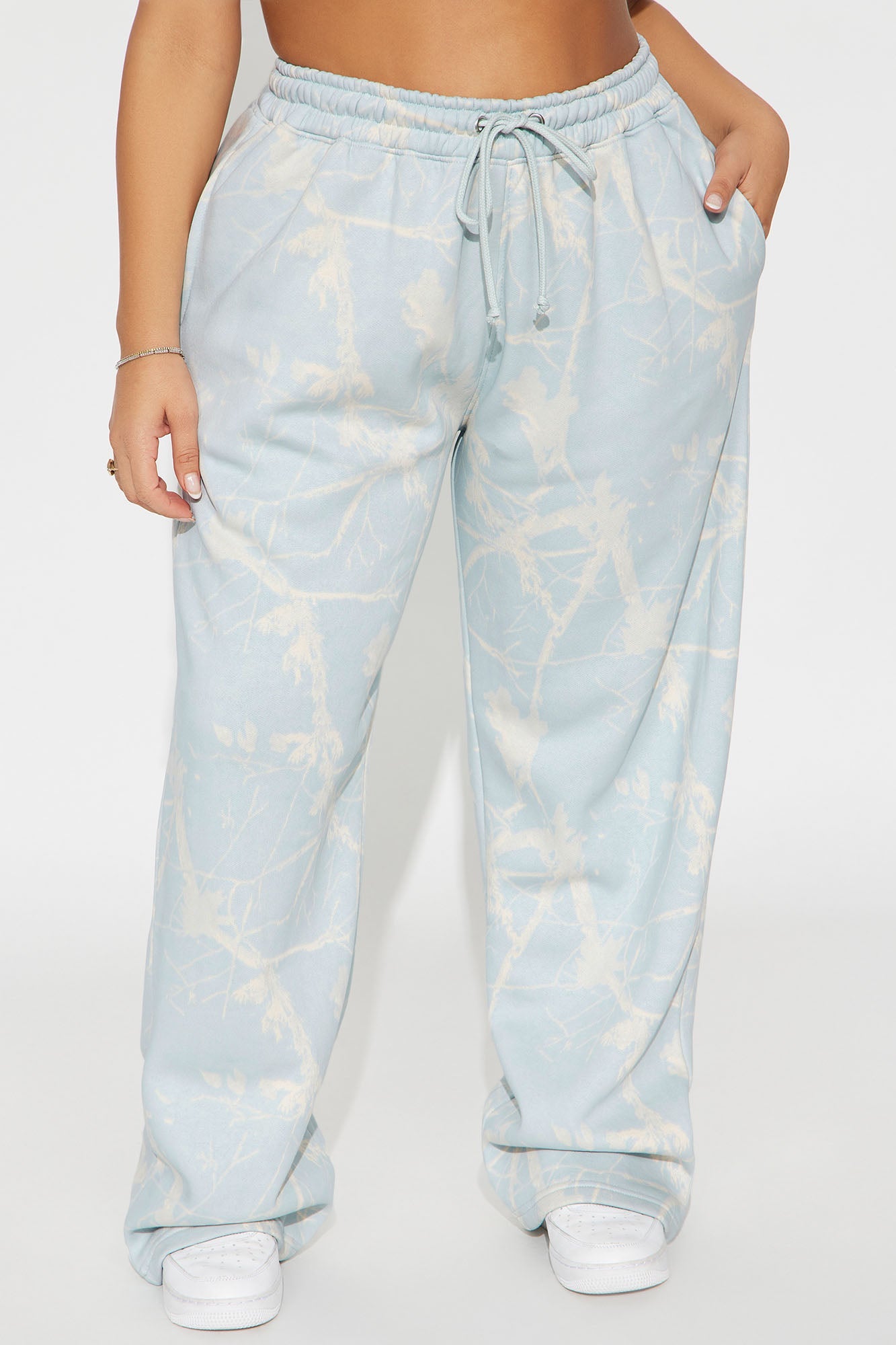 Kendall Washed Fleece Lounge Pant - Light Blue