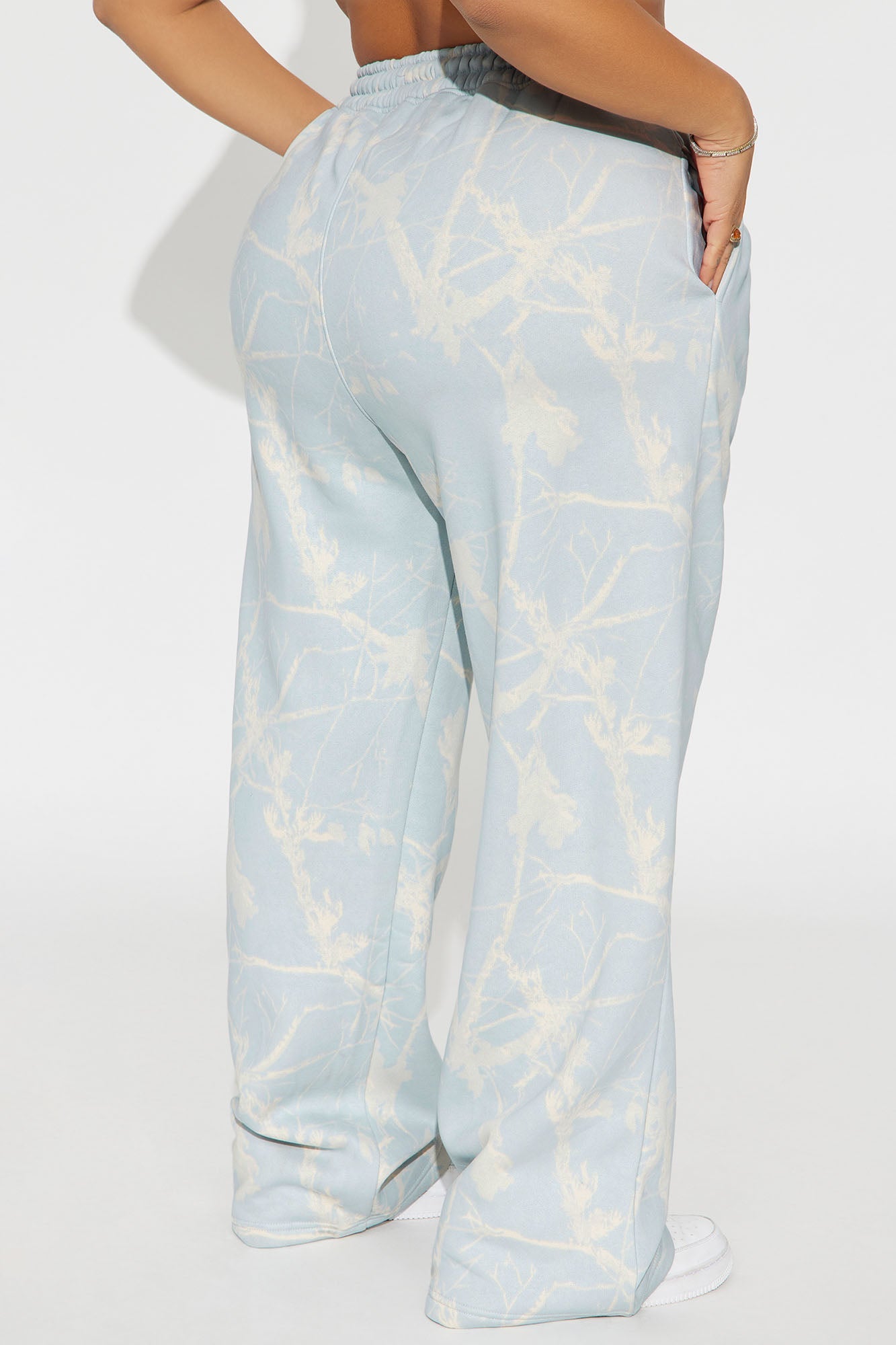 Kendall Washed Fleece Lounge Pant - Light Blue