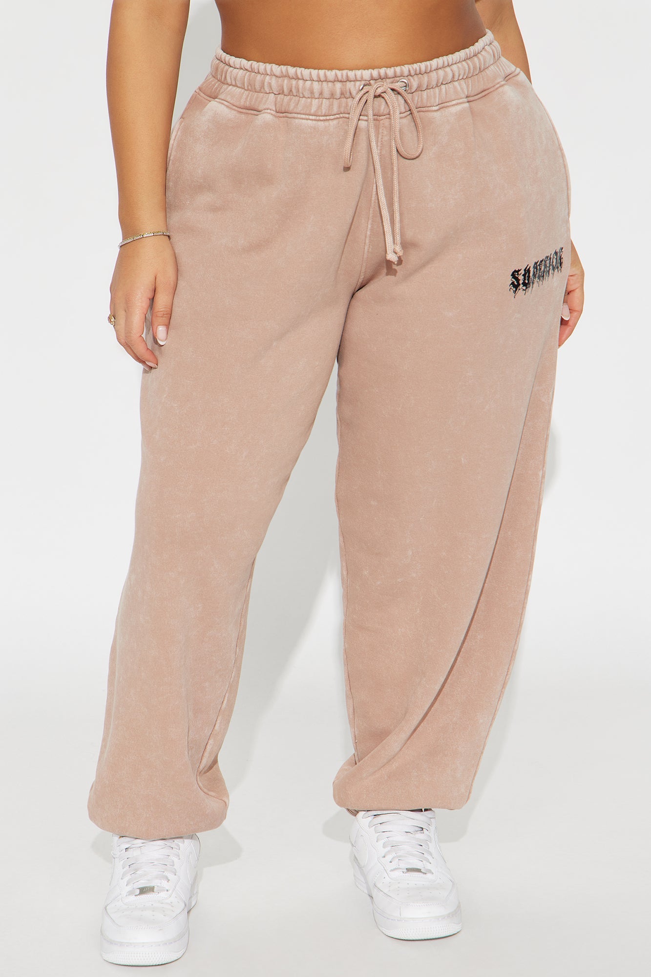 Feeling Superior Washed Fleece Pants - Taupe