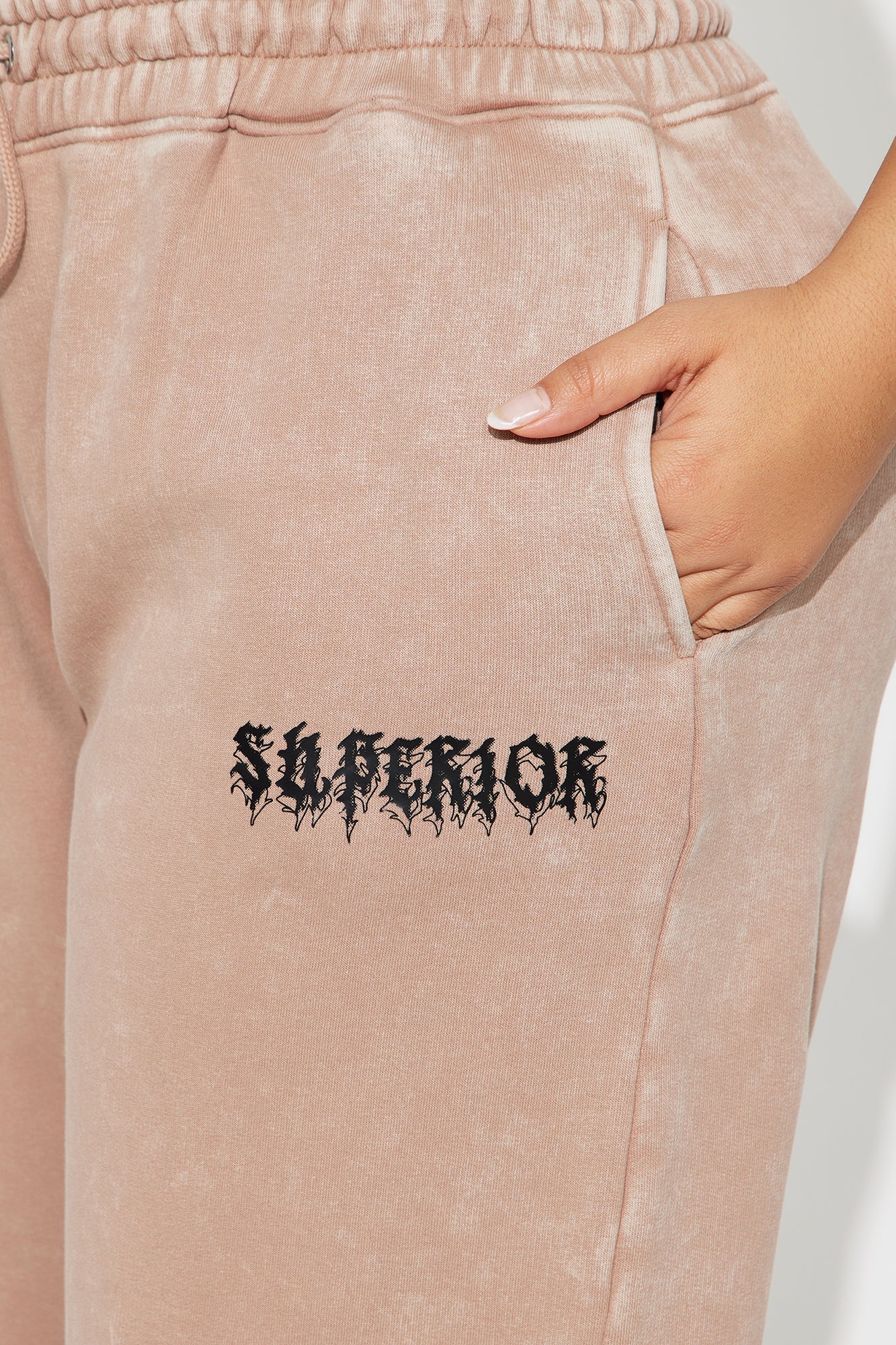 Feeling Superior Washed Fleece Pants - Taupe