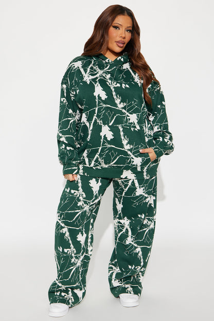 Kendall Washed Fleece Lounge Pant - Hunter