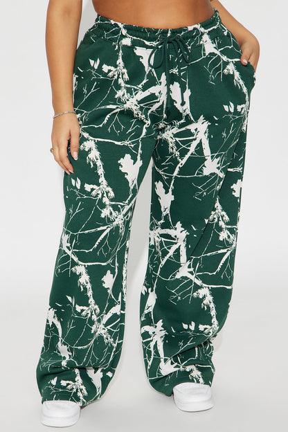 Kendall Washed Fleece Lounge Pant - Hunter