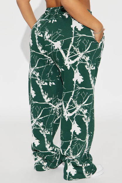 Kendall Washed Fleece Lounge Pant - Hunter