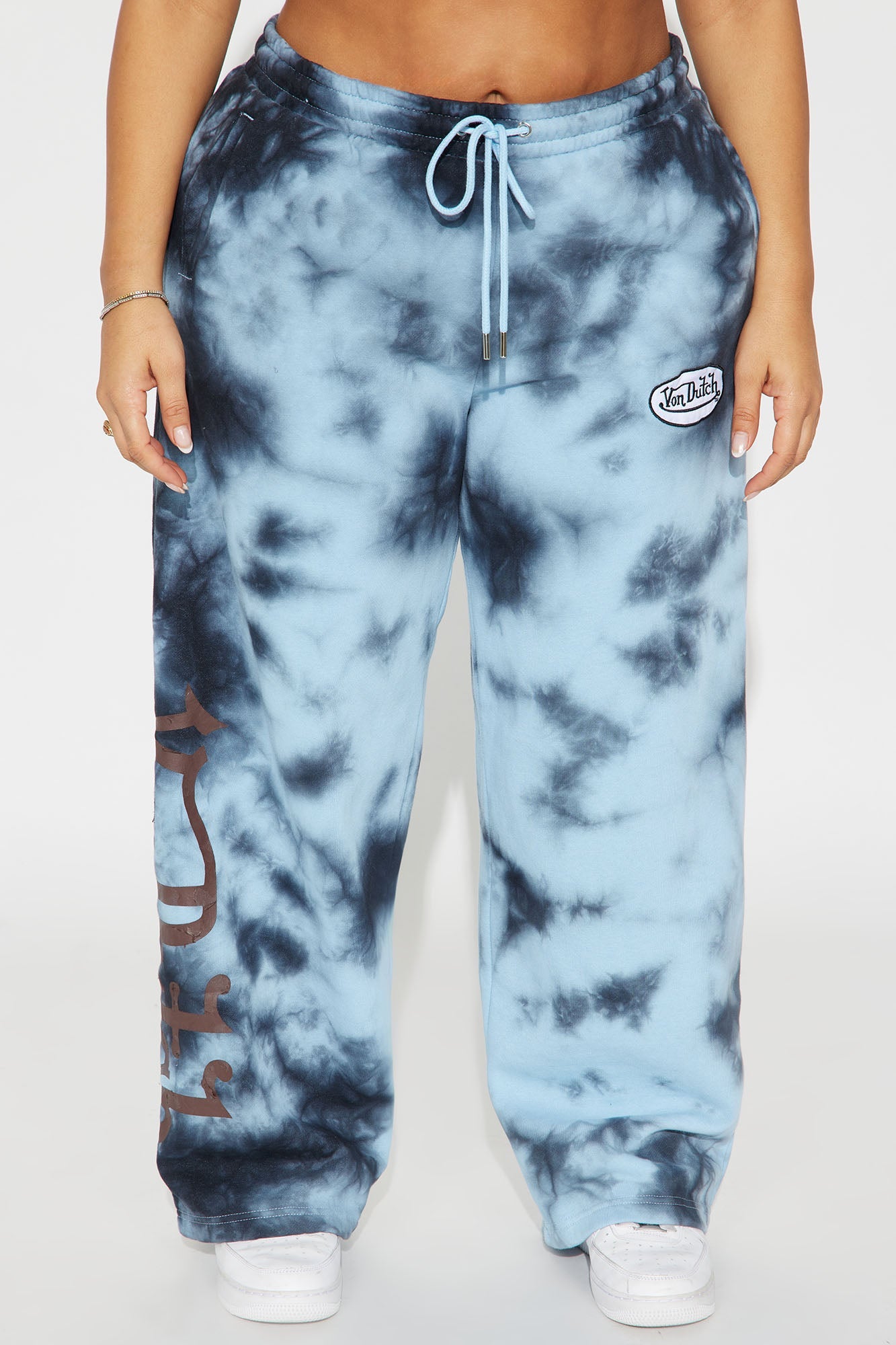 Von Dutch Mineral Washed Fleece Pants - Navy Wash