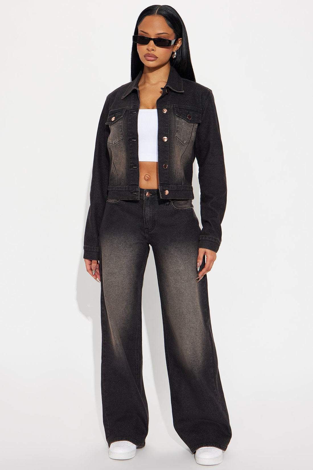 Low Flame Tinted Denim Jacket - Black Wash