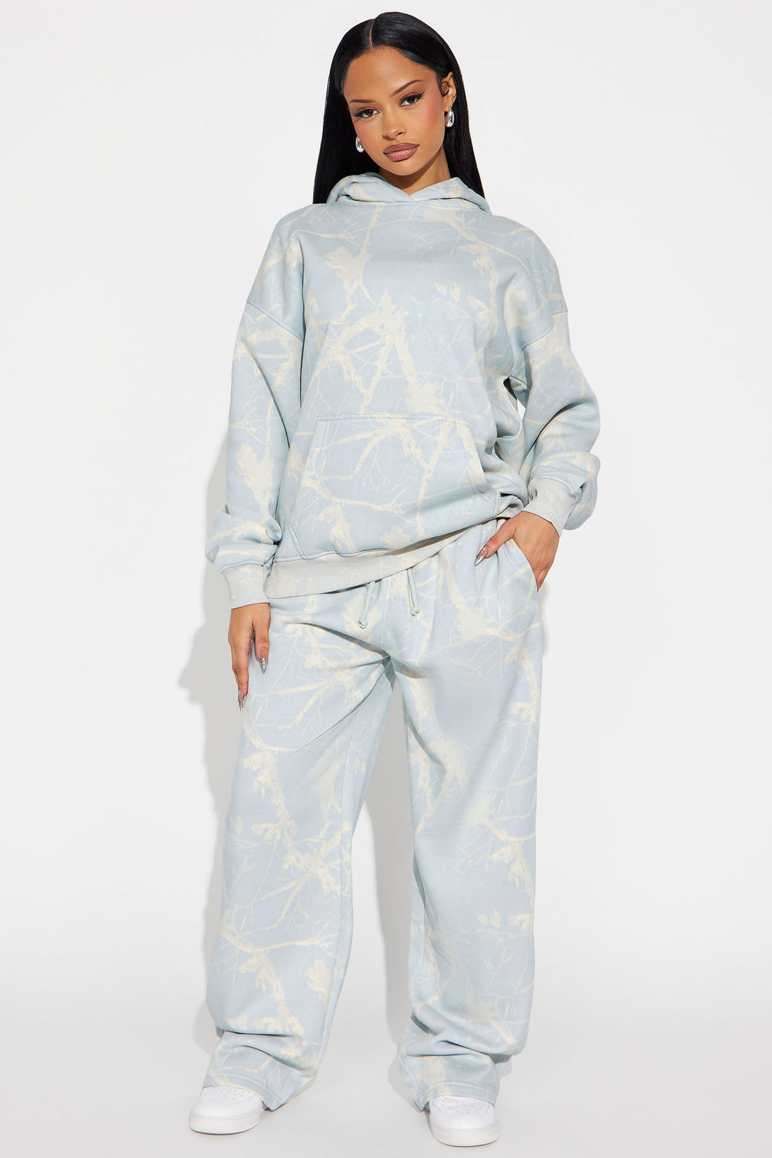 Kendall Washed Fleece Lounge Pant - Light Blue