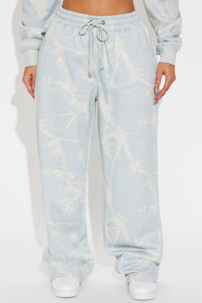 Kendall Washed Fleece Lounge Pant - Light Blue