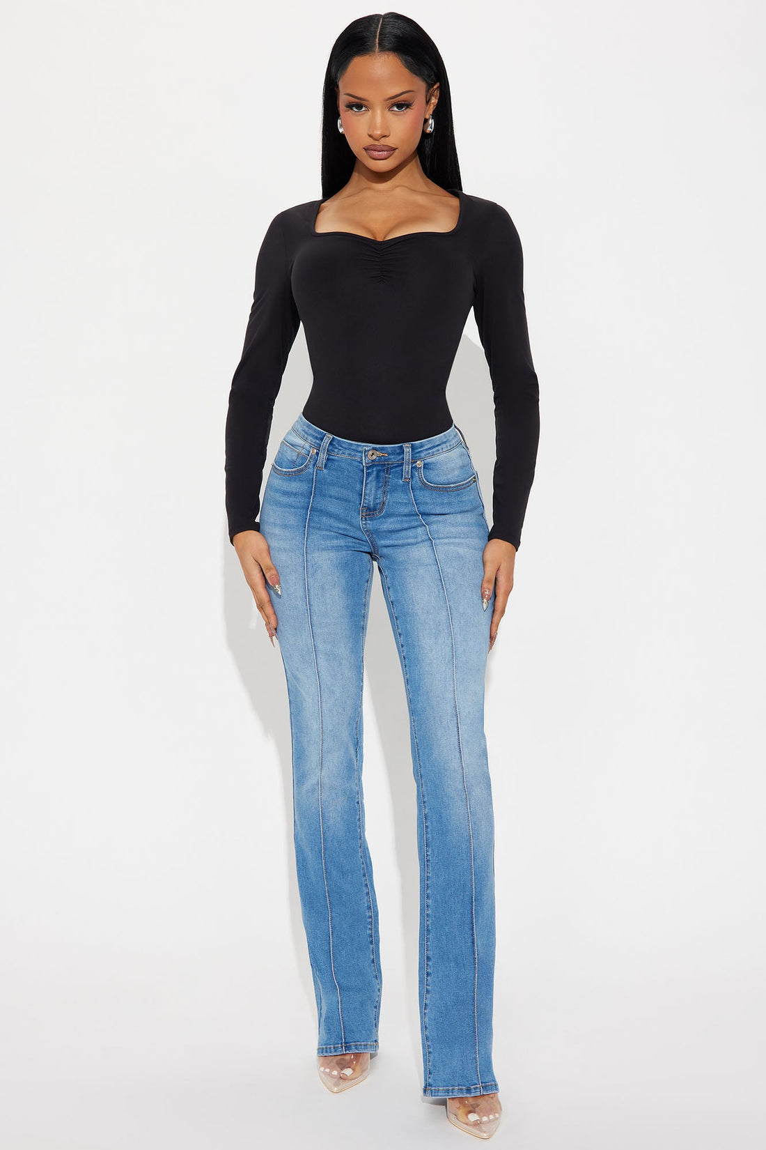 Baseline Low Rise Slim Bootcut Jean - Medium Wash