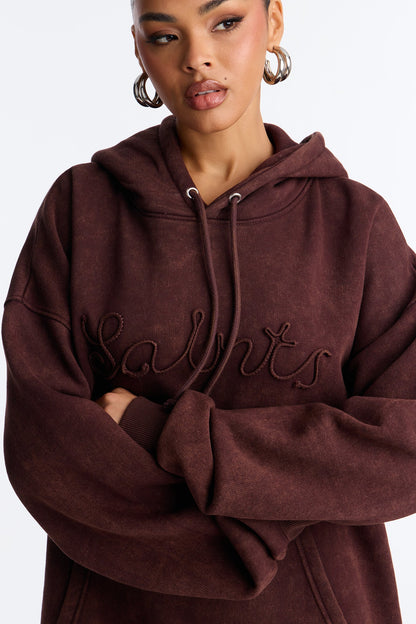 Like A Saint Fleece Flare Leg Pant Set - Brown