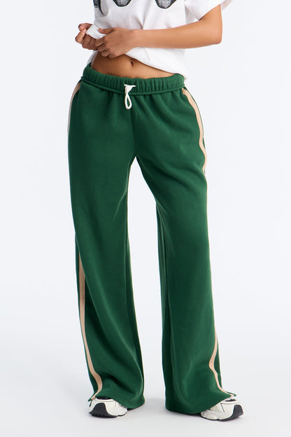 Fit Check Wide Leg Sweatpants - Hunter Green