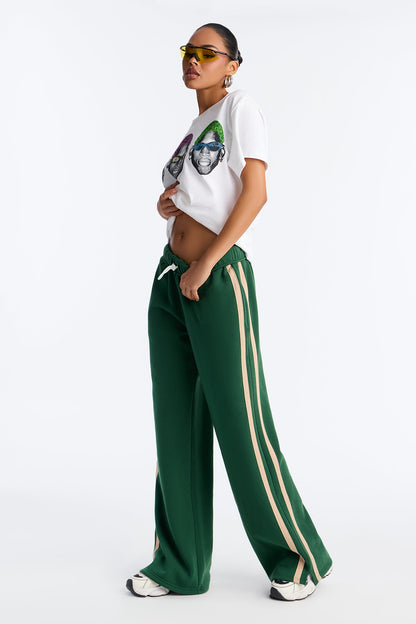 Fit Check Wide Leg Sweatpants - Hunter Green