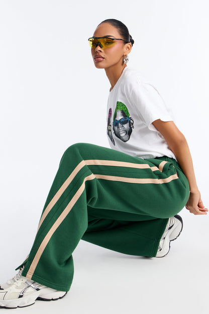 Fit Check Wide Leg Sweatpants - Hunter Green