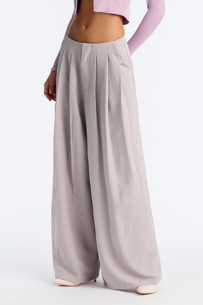 Blaire Wide Leg Trouser - Grey