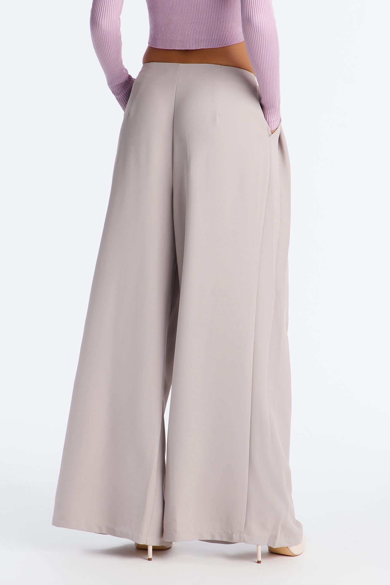 Blaire Wide Leg Trouser - Grey