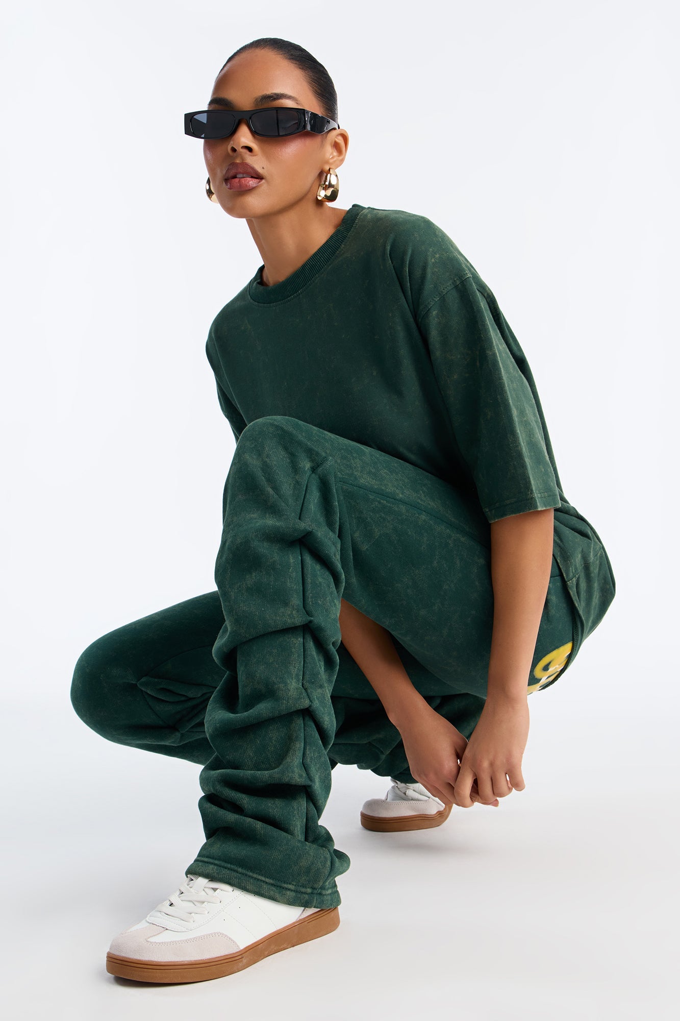 The Original Washed Fleece Pant Set - Hunter