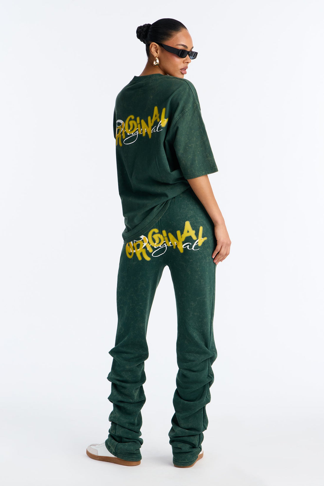 The Original Washed Fleece Pant Set - Hunter