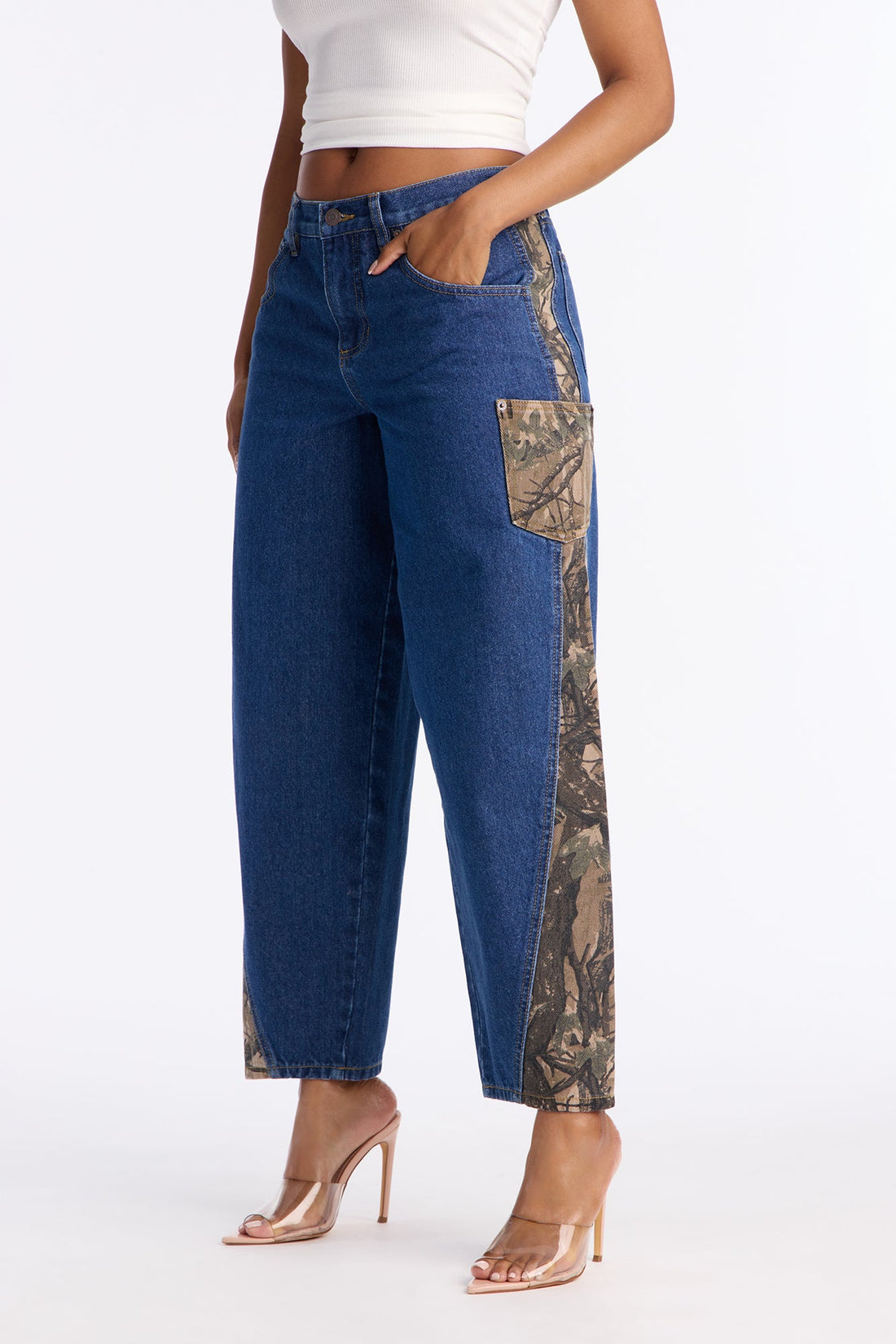 Master Of Disguise Camo Jeans - Medium Wash