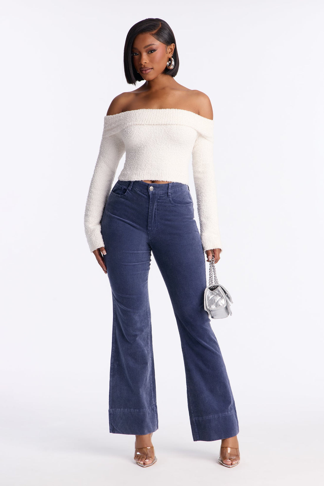 Chasing Sunsets Corduroy Flare Pant 32″ - Blue