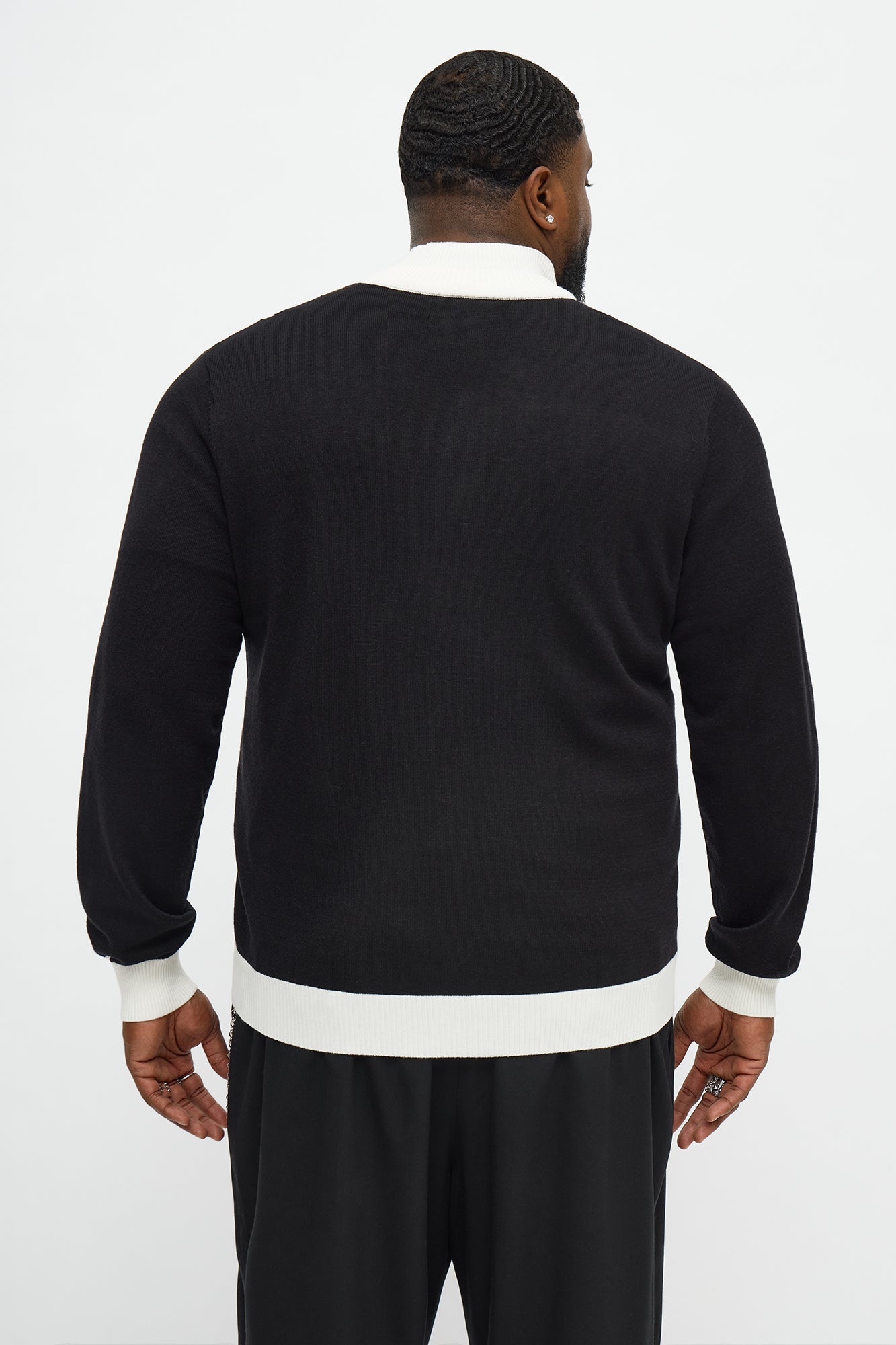 Ashford Zip Up Sweater - Black/combo