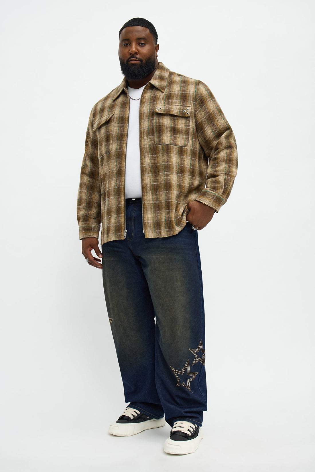 Barrel Star Dust Jeweled Jean - Dark Wash