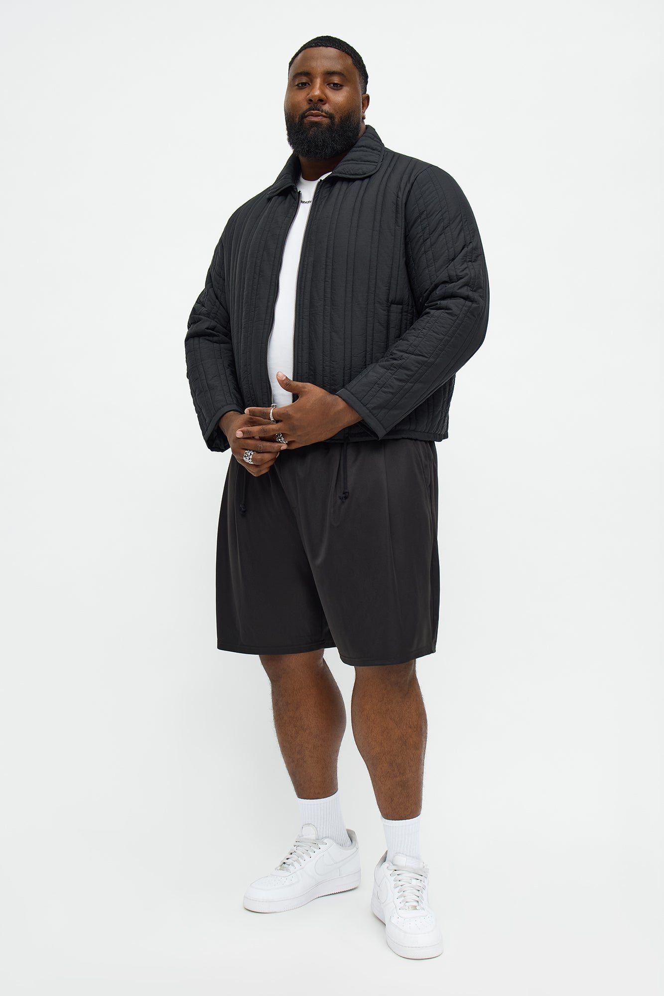 Easy Flow Pleated Short - Black