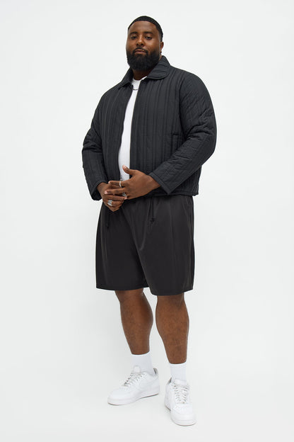Easy Flow Pleated Short - Black