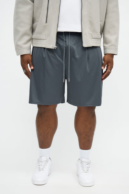 Easy Flow Pleated Short - Heather Grey