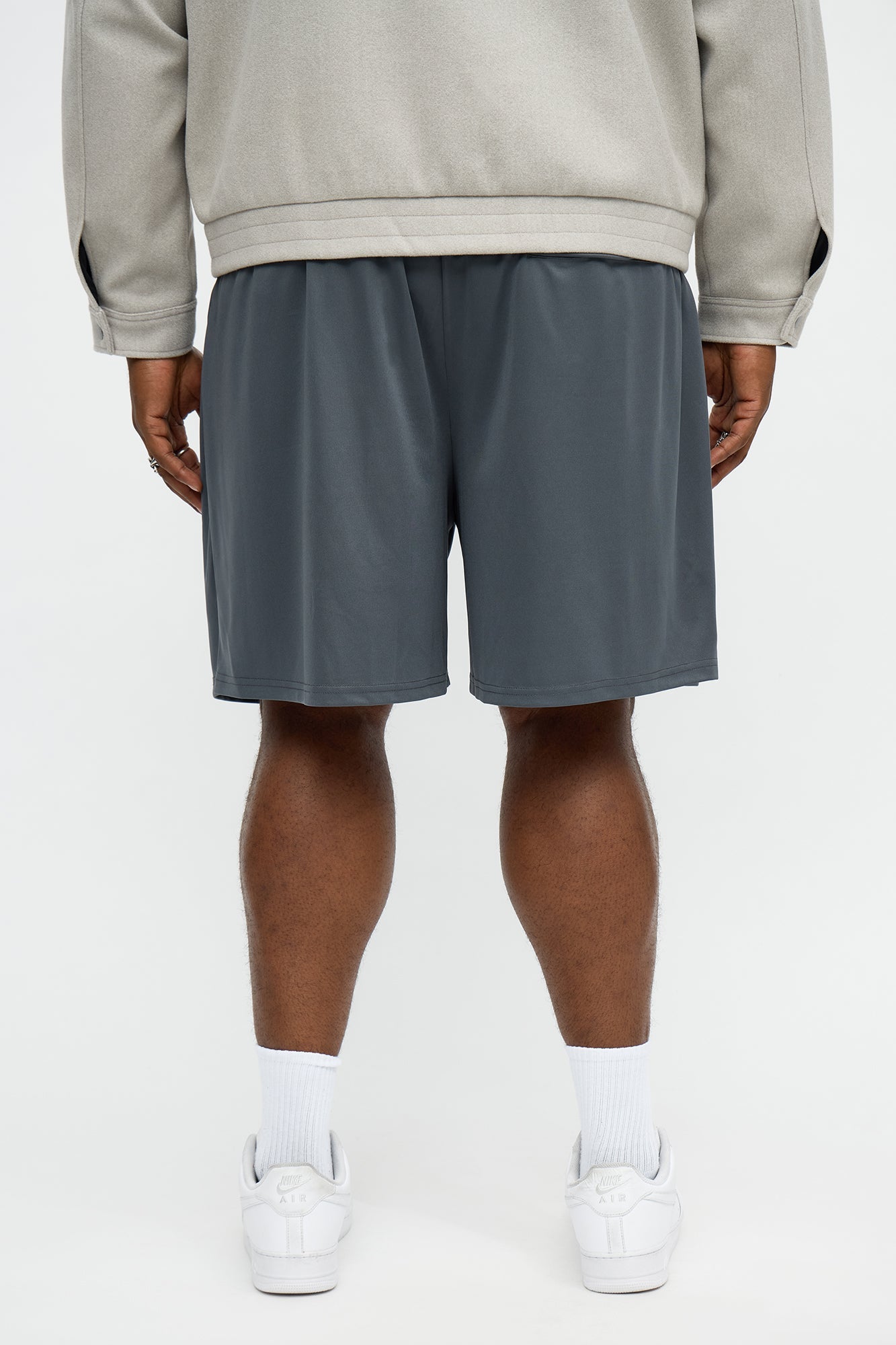 Easy Flow Pleated Short - Heather Grey
