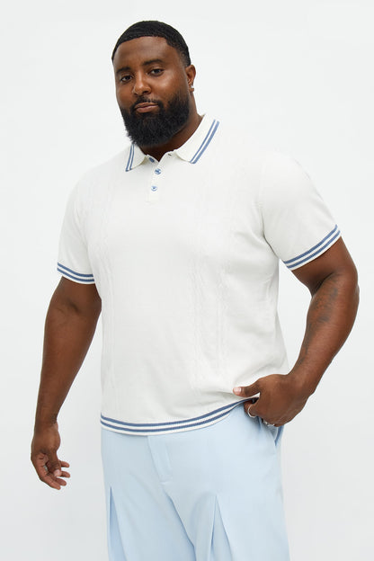 The Regent Polo Sweater - Blue/combo