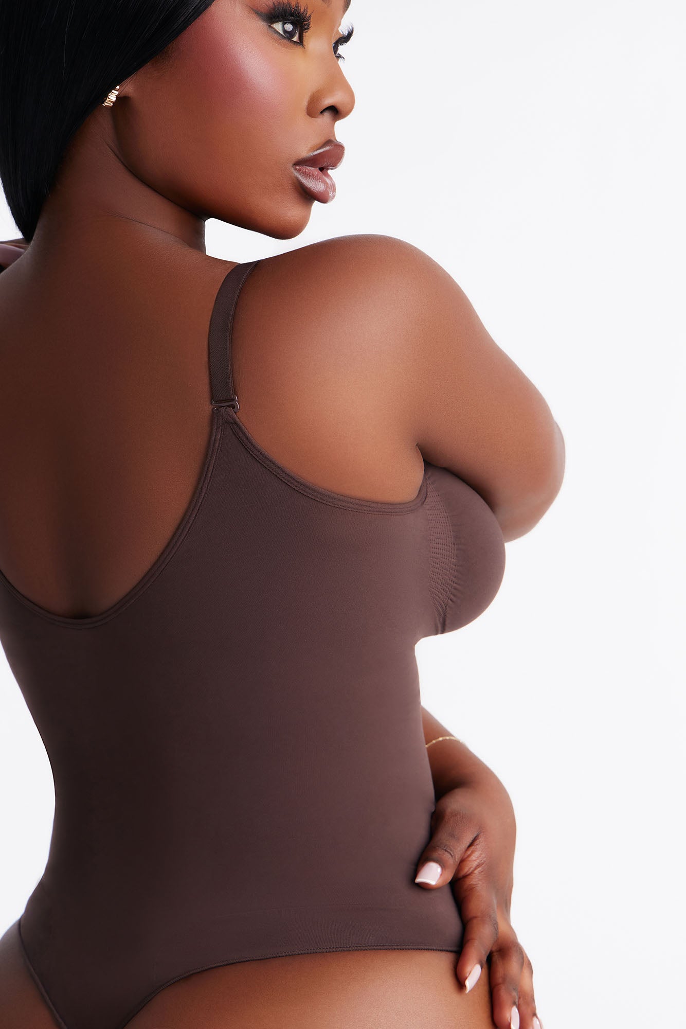 Nova Sculpt Seamless Strong Compression Low Back Thong Bodysuit - Coco