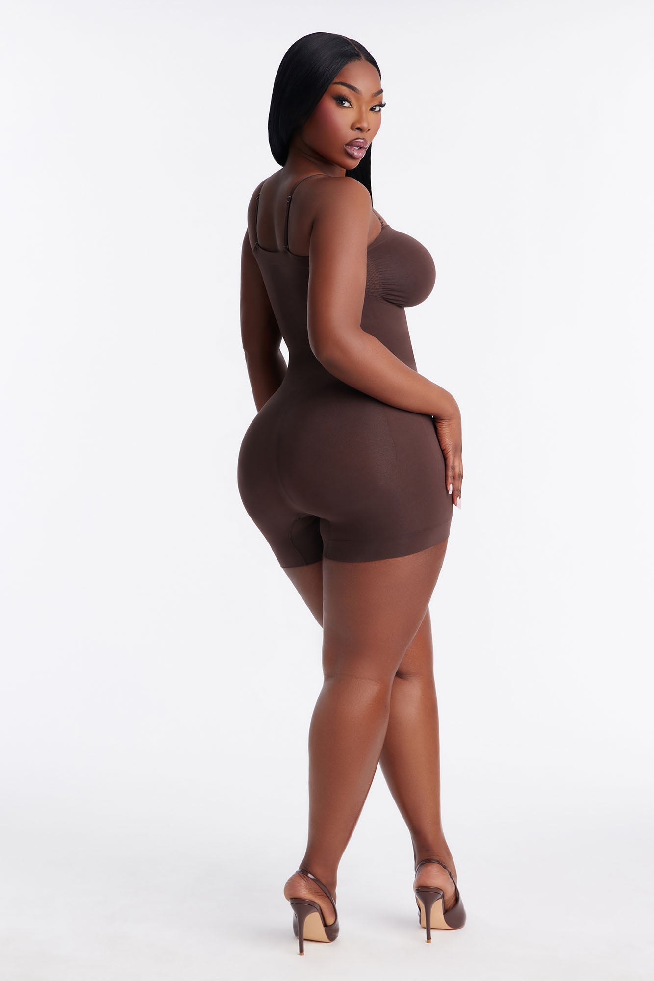 Nova Sculpt Seamless Strong Compression Strapless Shortie Bodysuit - Coco