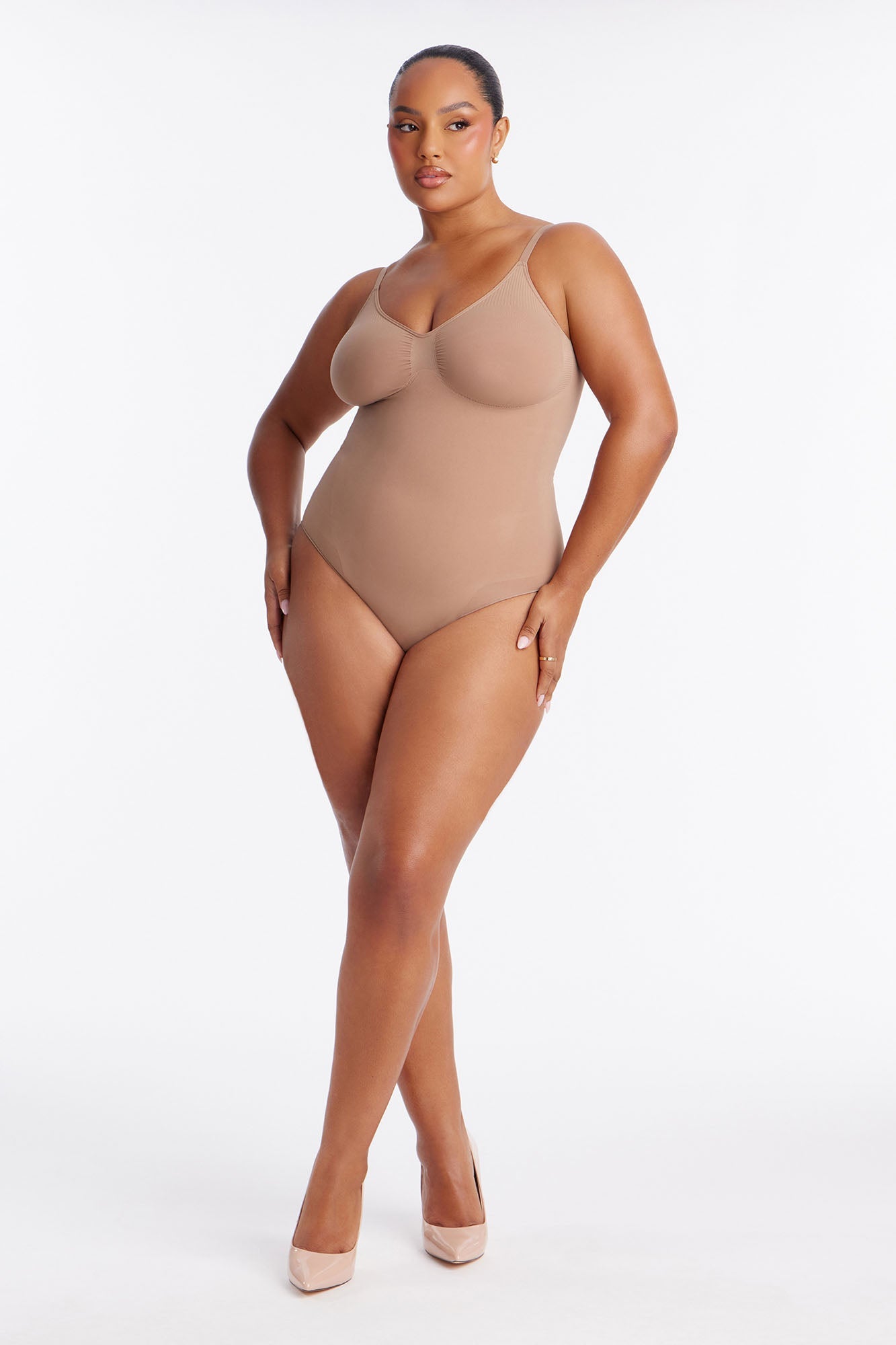 Nova Sculpt Seamless Strong Compression Brief Bodysuit - Nude